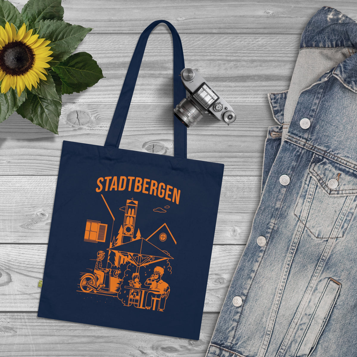 Stadtbergen Tote-Bag Navy Blau